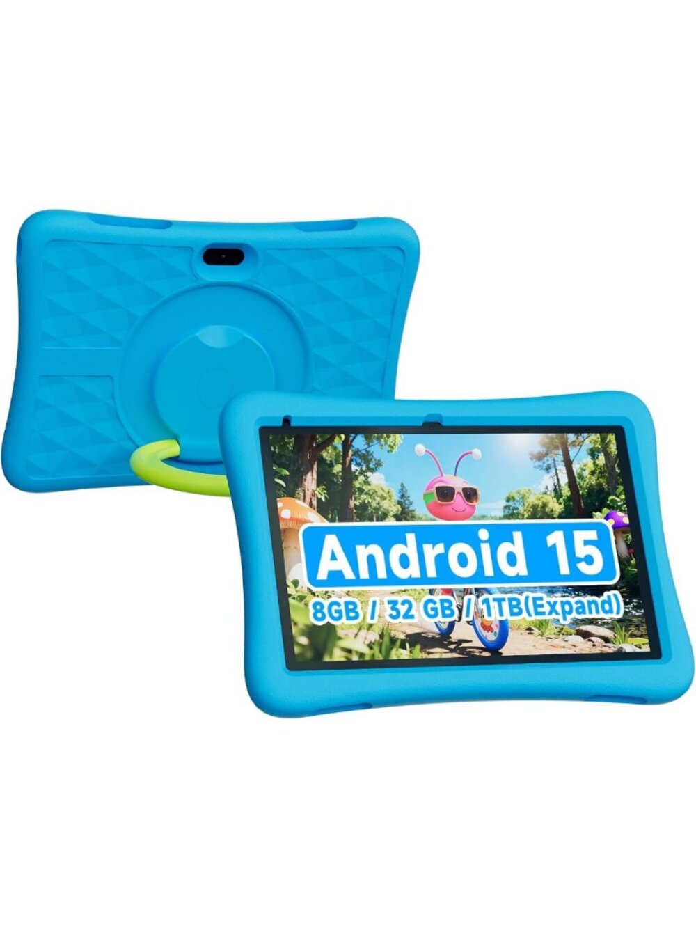 10" Android Tablet for Kids with Case, 32GB Storage, Dual Cameras, Long Battery